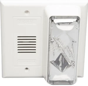 Edwards Signaling 6536-G5 Horn Strobe 24VAC/DC Clear, 4-1/2 In H X 4-9/16 In W - Picture 1 of 6