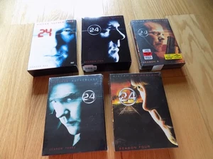 24 Series On DVD Kiefer Sutherland 1-5 (#3, #4, #5 - SEALED) #1 & #2 used - Picture 1 of 7