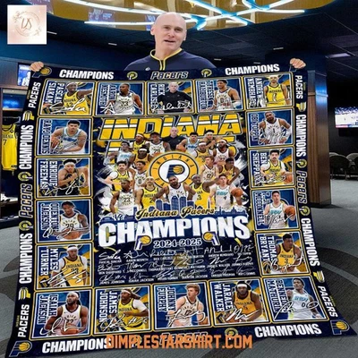 Indiana Pacer NBA Finals Champions Fleece Blanket - Image 1 of 2