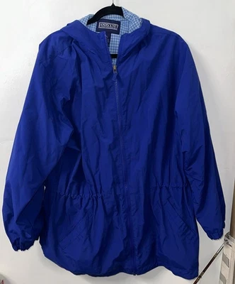 Lands’ End Lightweight Jacket Women’s XL 18/20 Hooded Windbreaker Royal Blue - Image 1 of 4