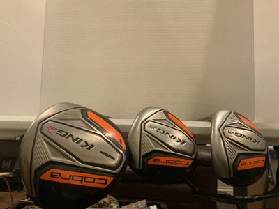 Set of 3-Cobra King Jr Titanium Driver & Hybrid RH Golf Clubs w/ Cobra Shafts - Image 1 of 4