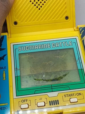 Casio Submarine Battle Handheld LCD video game Damaged, Sound works For parts or - Image 1 of 4