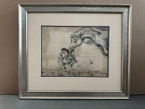Walt Disney 1940 Fantasía Concepto Dibujo Peter Pegaso y Madre Pegaso - Imagen 1 de 3