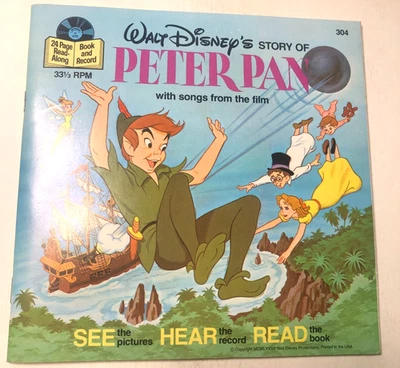 Walt Disney 7" Record 45 & Book Walt Disney's Story Of Peter Pan With Songs From - Image 1 of 4