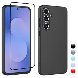 For Samsung Galaxy S25 FE Silicone Case Shockproof Phone Cover + Tempered Glass - Picture 1 of 46