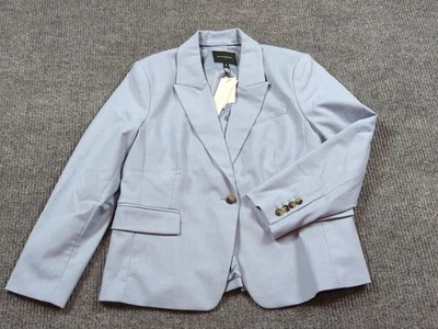 Blazer Banana Republic para mujer 14 azul sarga elástica clásico botón único preppy Foto 1 de 4