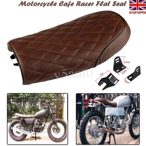 Motorcycle Seat Flat Brat HumpSaddle For Cafe Racer Honda Suzuki Kawasaki Yamaha - Picture 1 of 10