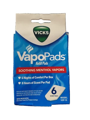 Vapopads Refills Vicks  (GS39) Soothing Menthol Vapors. - Image 1 of 3