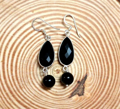 Orecchini pendenti in argento sterling 925 con pietra preziosa naturale di... - Immagine 1 di 2