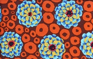 KAFFE FASSETT BUBBLE FLOWERS TEAL GP97    29”  X WOF     original issue - Picture 1 of 2