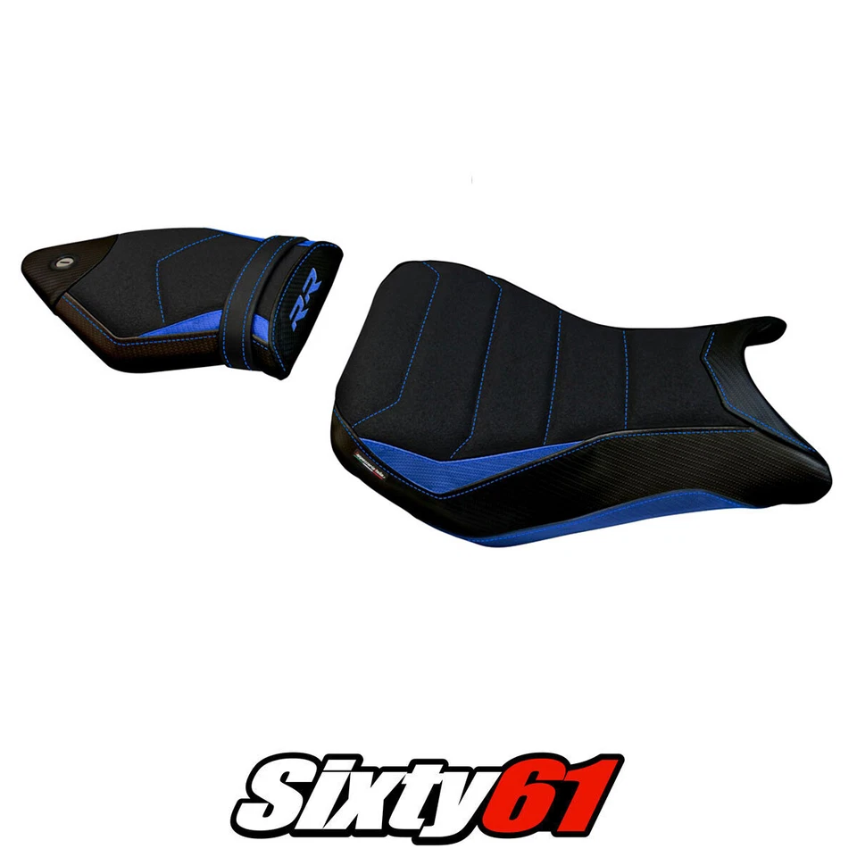 Cubierta de asiento BMW S1000RR 2015 2016 2017 2018 Tappezzeria Ultragrip azul negro Foto 1 de 4