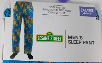Pantalones para dormir de salón para hombre Sesame Street Characters 2X-grandes 2XL 44-46 NUEVOS Foto 1 de 3
