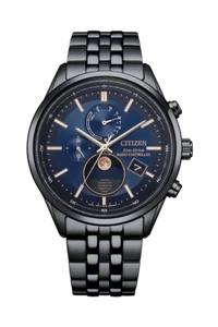 Citizen BY1035-56L Eco-Drive Blue Dail Moon phase Sapphire Stainless Steel Radio - Picture 1 of 3