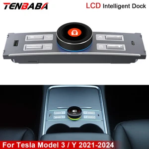 Car LCD Expansion Dock Knob Button USB Functions For Tesla Model 3 / Y 2021-2024 - Picture 1 of 12
