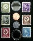 Rare Ww2 German Coins & Stamps Set Of Historical Artifacts - Collectors Set