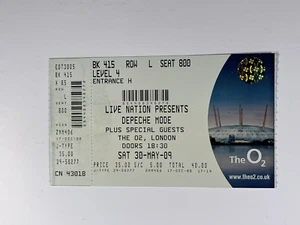 Depeche Mode Ticket Complete Unused Original The 02 Arena London 30th May 2009 - Picture 1 of 12