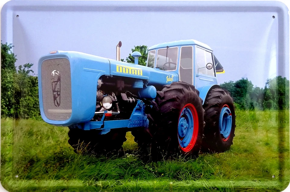 VIELESUENSTIG BY ROBBY WANKA Blechschild 20x30 cm - Dutra Landwirtschaft DDR Traktor Feld Oldtimer