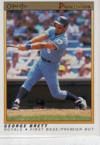 1991 O-Pee-Chee Premier George Brett #14 Kansas City Royals Baseball Card 