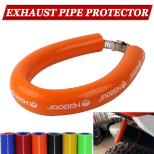 91-114mm Motorcycle Exhaust Pipe Exhaust Protector Heat Insulation Ring - Picture 1 of 14