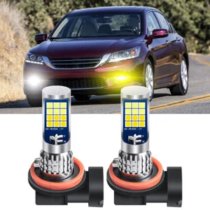 For Honda Accord 2013 2014 2015 Dual Color Golden Yellow White H11 LED Fog Light - Picture 1 of 12