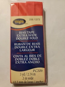 Wrights~(PC206-1373) - Double Fold Bias Tape Extra Wide - Paradise Pink, 3 yd - Picture 1 of 2