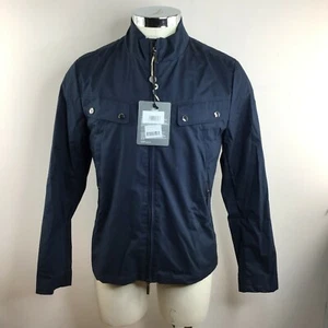 12 Puntododici Blue Jacket Long Sleeve Turtle Neck Multi Pockets Casual Size M - Picture 1 of 6