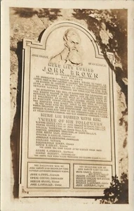 John Brown Gedenktafel Nordelba New York Vintage Echtfoto Postkarte  - Bild 1 von 2