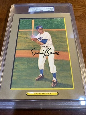 Ernie Banks Perez Steele Great Moments Auto Signed Chicago Cubs PSA - Image 1 of 2