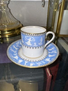 Antique Crown Staffordshire Grecian Dancing Maiden - Demitasse Cup & Saucer 1924 - Picture 1 of 5