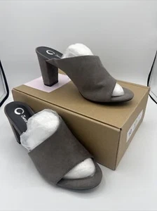 JOURNEE COLLECTION Womens Grey Allea Slip On Slide Sandals Size 10 Free Ship - Picture 1 of 7