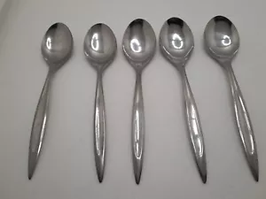 Vintage Linmark Edelstahl Japan LNM1 5er Set Teelöffel guter Zustand MCM - Bild 1 von 3