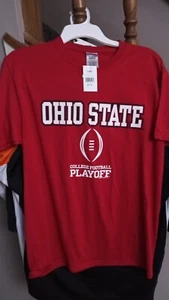 OHIO STATE BUCKEYES - COLLEGE FOOTBALL PLAYOFF - RED - MEDIUM SIZE T SHIRT NWT - Picture 1 of 5