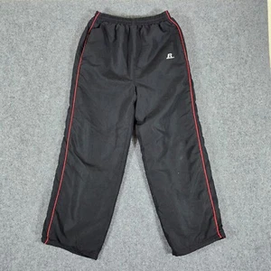 Y2K Russell Athletic Track Pants Relaxed Black/Red Bred Youth Size 14/16 24x27 - Picture 1 of 6