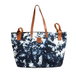 Scuderia Ferrari Unisex "Washed Denim" Multi-Color Medium Shopper Shoulder Bag - Picture 1 of 7