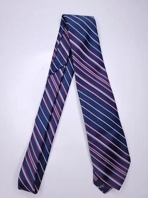 Corbata formal Oleg Cassini Birmania para hombre 56"Lx3,25"W azul marino Foto 1 de 4