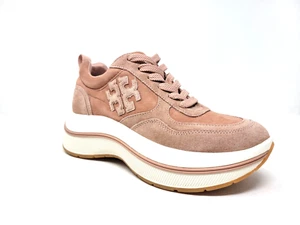 Tory Burch Adventure Suede Malva Platform Sneakers Size 7.5 - Picture 1 of 11