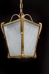 linterna antigua de museo araña lámpara de techo revisada nueva cableada - Imagen 1 de 5