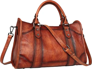 Satchel Bags for Women Genuine Shoulder Bag Leather Handbags Hobo Crossbody Bags - Picture 1 of 8