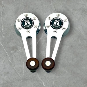 Window Cranks for 68-79 VW Bay Window Bus, Type 2 Chrome w/Wood knobs Cruiser KG - Picture 1 of 1