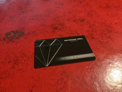 Raymond Weil Watch Diamond Certificate Warranty Card. - Image 1 of 2