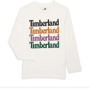 Timberland🔥‼️ Big Boys White Stacked Logo T-Shirt Boys Kids logo‎ T-SHIRT L - Picture 1 of 7
