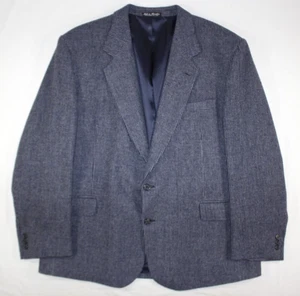 Barrington Blazer Men's 48 R Wool Tweed Sport Coat Jacket Barleycorn Blue - Picture 1 of 10