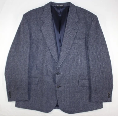 Barrington Blazer Men's 48 R Wool Tweed Sport Coat Jacket Barleycorn Blue - Image 1 of 4