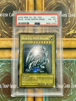 Yu-Gi-Oh! Blue-Eyes White Dragon SDK-001 MISPRINT Faded Error - PSA 6 - Image 1 of 4