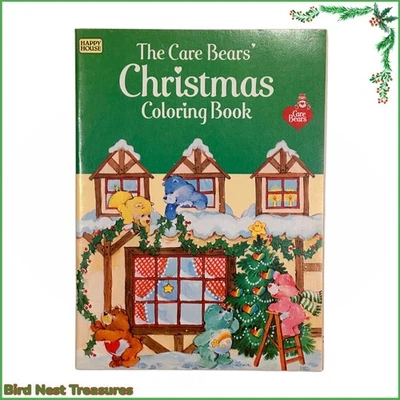 1983 Happy House Books THE CARE BEARS' CHRISTMAS COLORING BOOK — NEW, Never Used - Image 1 of 4