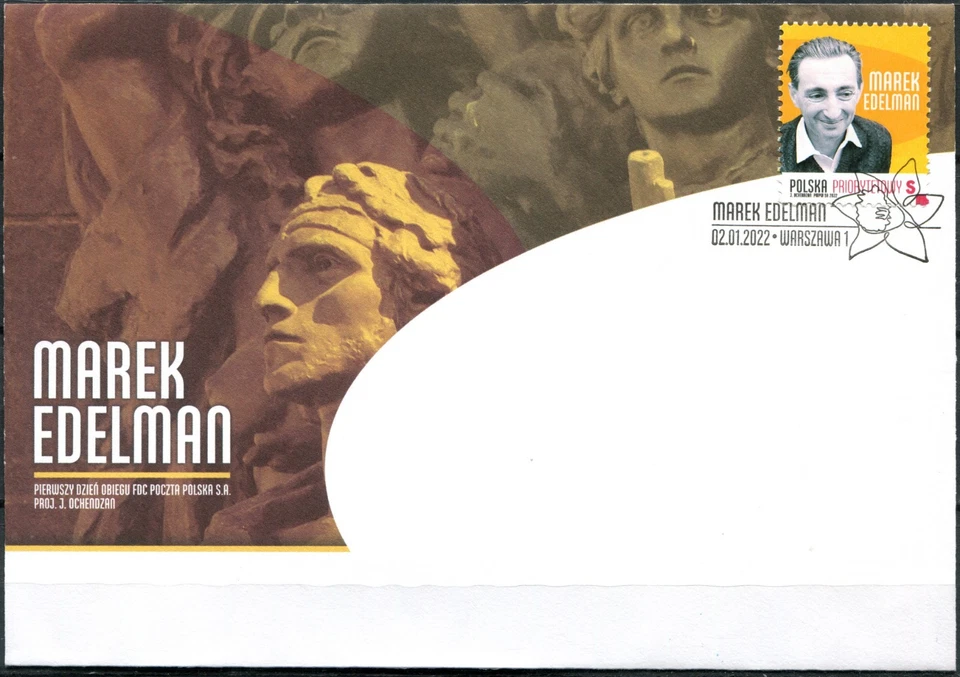 Poland 2022. Marek Edelman, Leader of Warsaw Ghetto Uprising (Mint) FDC - Image 1 of 1