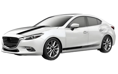 Car Hood Side Door Sticker For Mazda 3 Racing Sport Stripe Graphics Vinyl Decals - Image 1 of 4