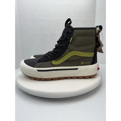 VANS Sk8-Hi GORE-TEX MTE-3 Black Olive Green Hiking Boots Mens 8 Womens 9.5 NEW - Image 1 of 4