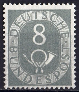 W0691 GERMANY 1951 Definitive issue posthorn 8 pf gray Michel 127 MNH - Picture 1 of 1