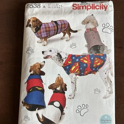Simplicity Patterns 8538Dog Coats In 3 Sizes S-M-L - Image 1 of 3